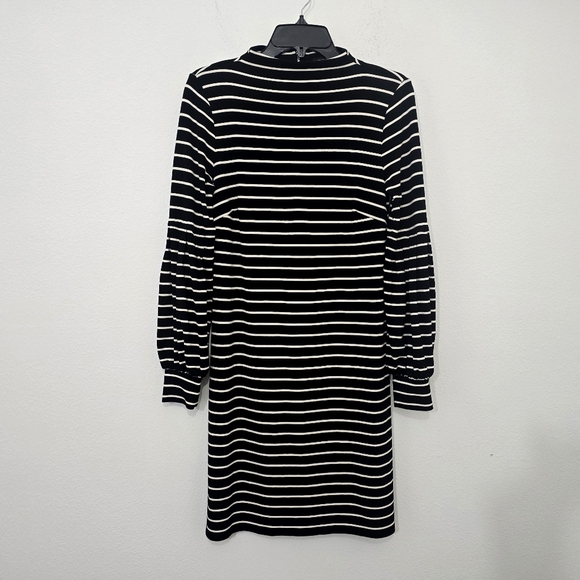 Ann Taylor Striped Lantern Sleeve Shift Dress Small - Picture 4 of 8